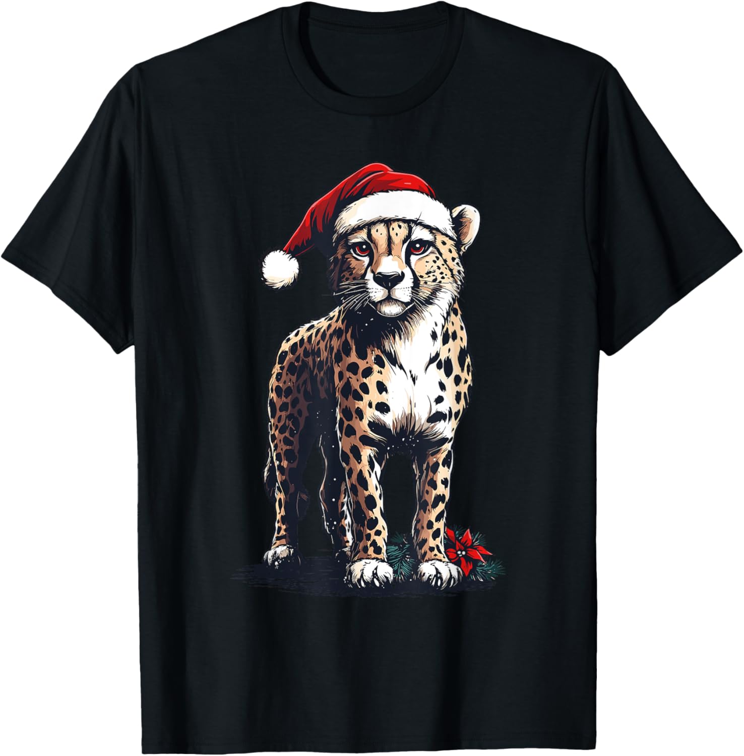 Cheetah Santa Hat Cheetah Lover Men Women Kids Christmas Apparel High Search Demand Everyday Wear