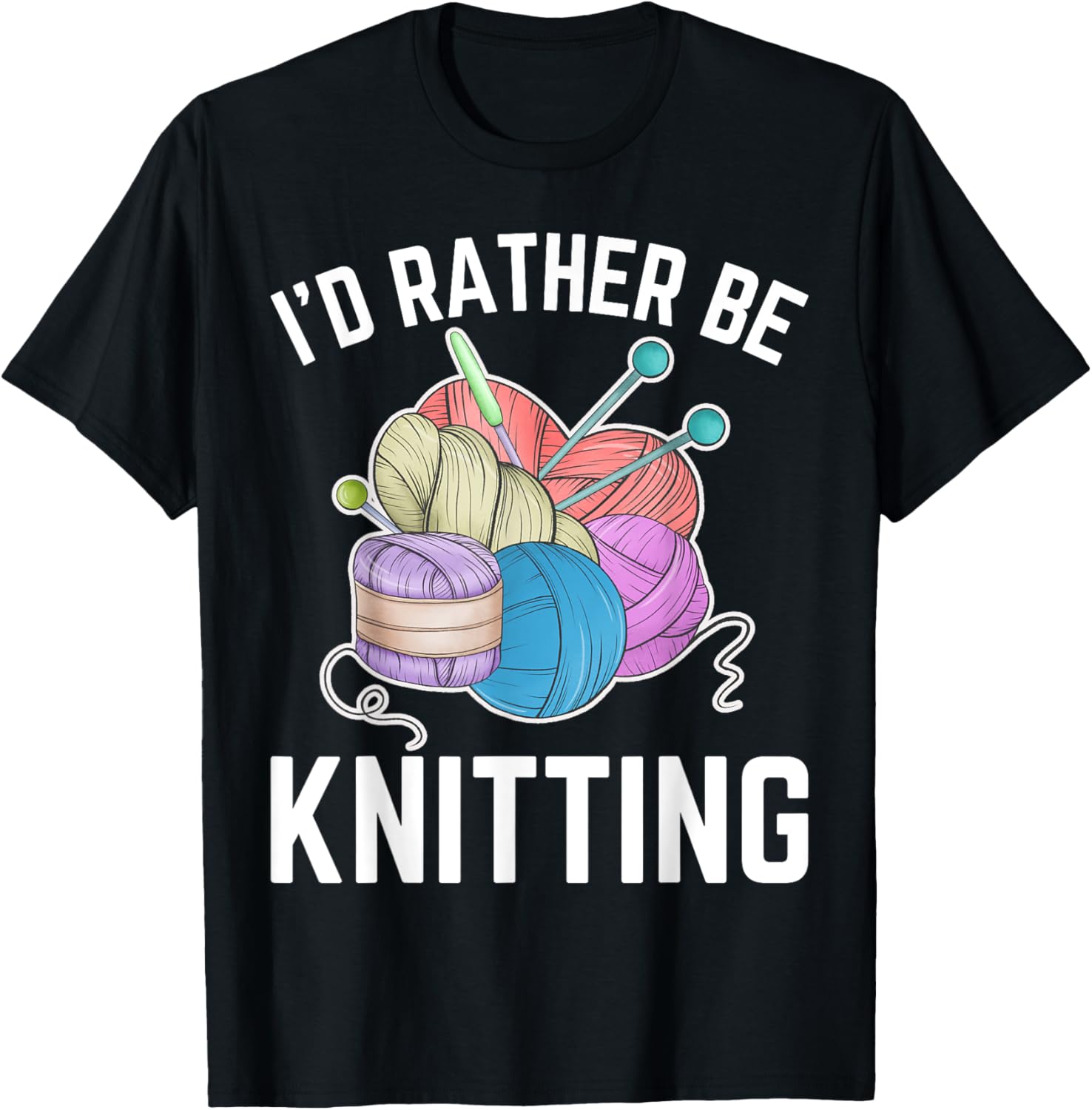 I'd Rather be Knitting Funny Yarn Crochet Knitting Lover Yarn Supply | Viral US Pick | Perfect for Crafters