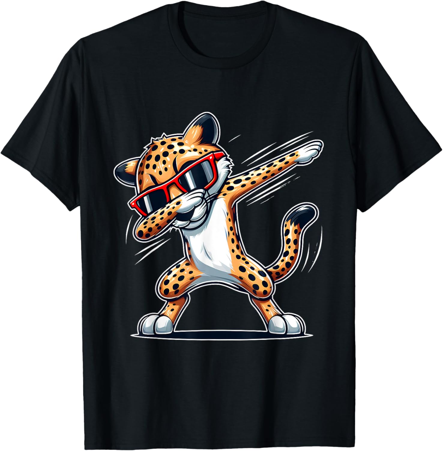 Dabbing Cheetah Wear Glasses Cute Funny Cheetah Animal Apparel High Search Demand Hot Right Now