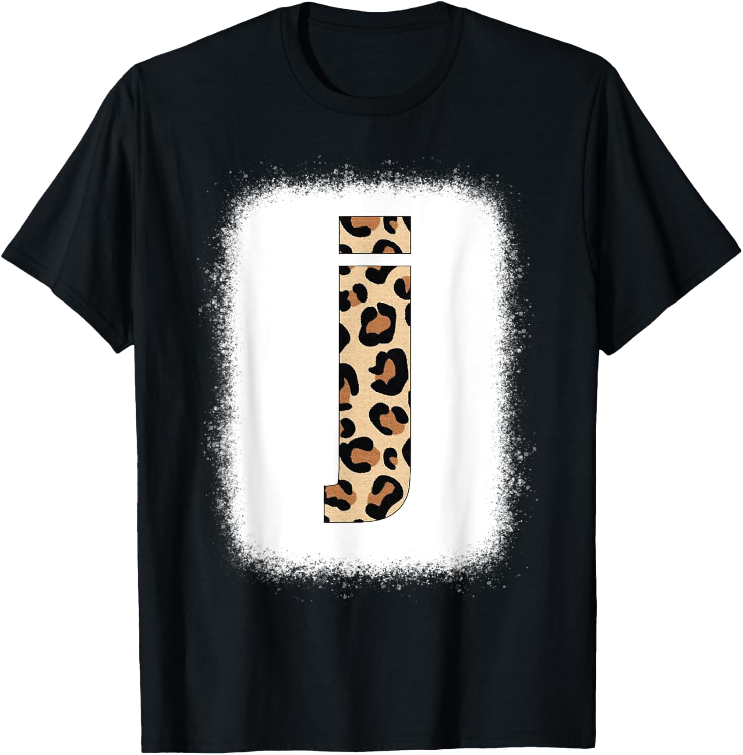 Cheetah Print Letter J Initial Letter J Leopard Bleached Apparel Trending US Hot Right Now