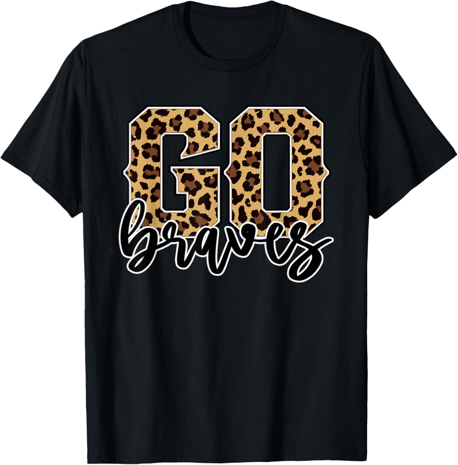 Braves Go Braves Leopard Print Womens Cheetah Graphic Apparel Comfort Fit Fan Favorite