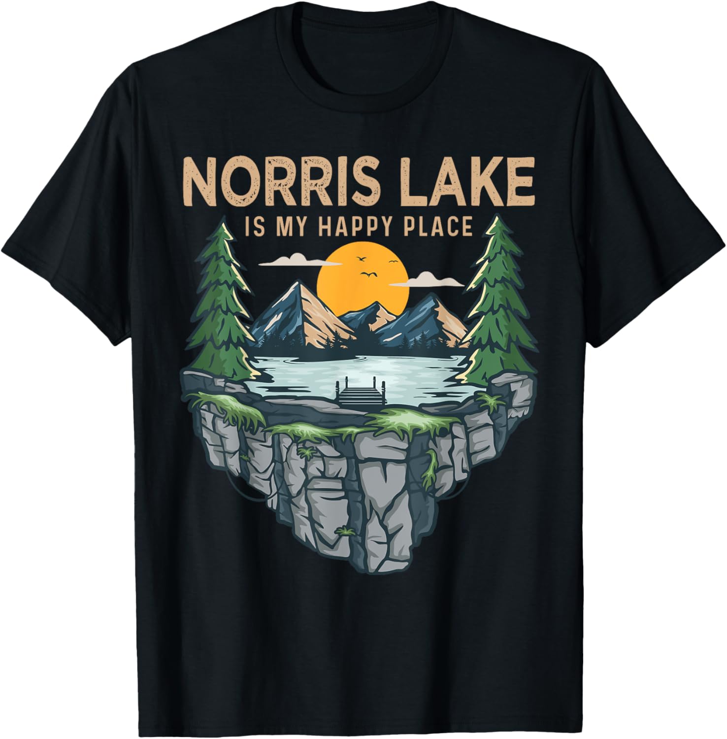 Fishing Boating Camping - My Happy Place Norris Lake Apparel | Google Shopping Optimized | Customer Favorite