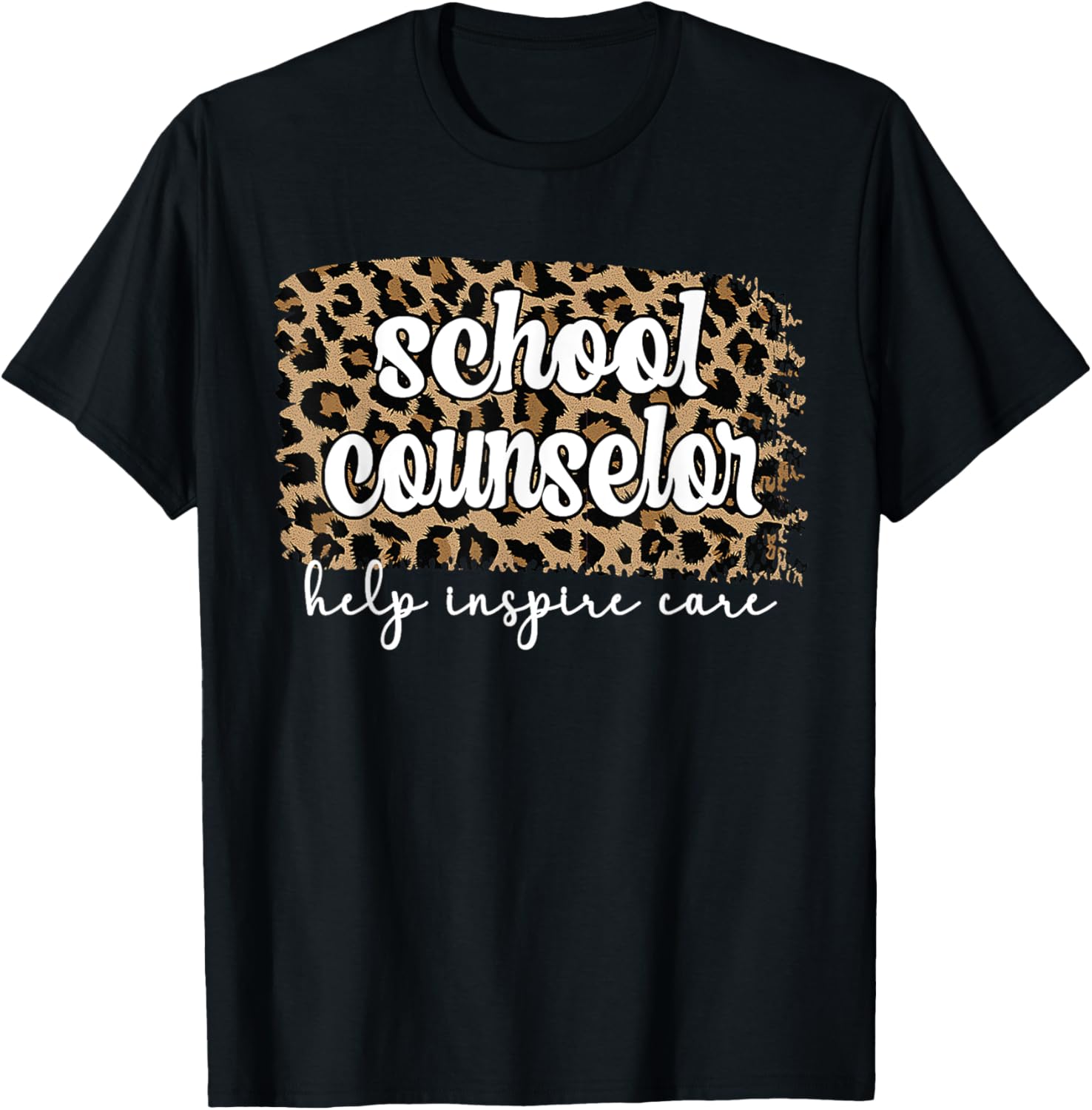 Proud School Counselor Leopard Cheetah Help Inspire Care Apparel Trending US Fan Favorite