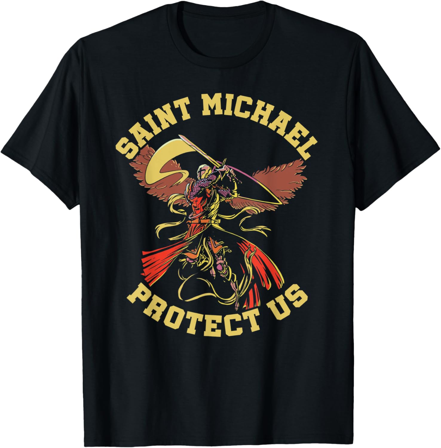 Archangel & Warrior St Michael I Saint Michael Protect Us Apparel | Everyday Casual Wear