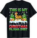 Funny This Is My Christmas Pajama Shirt Cheetah Christmas T Shirt Trending US Fan Favorite
