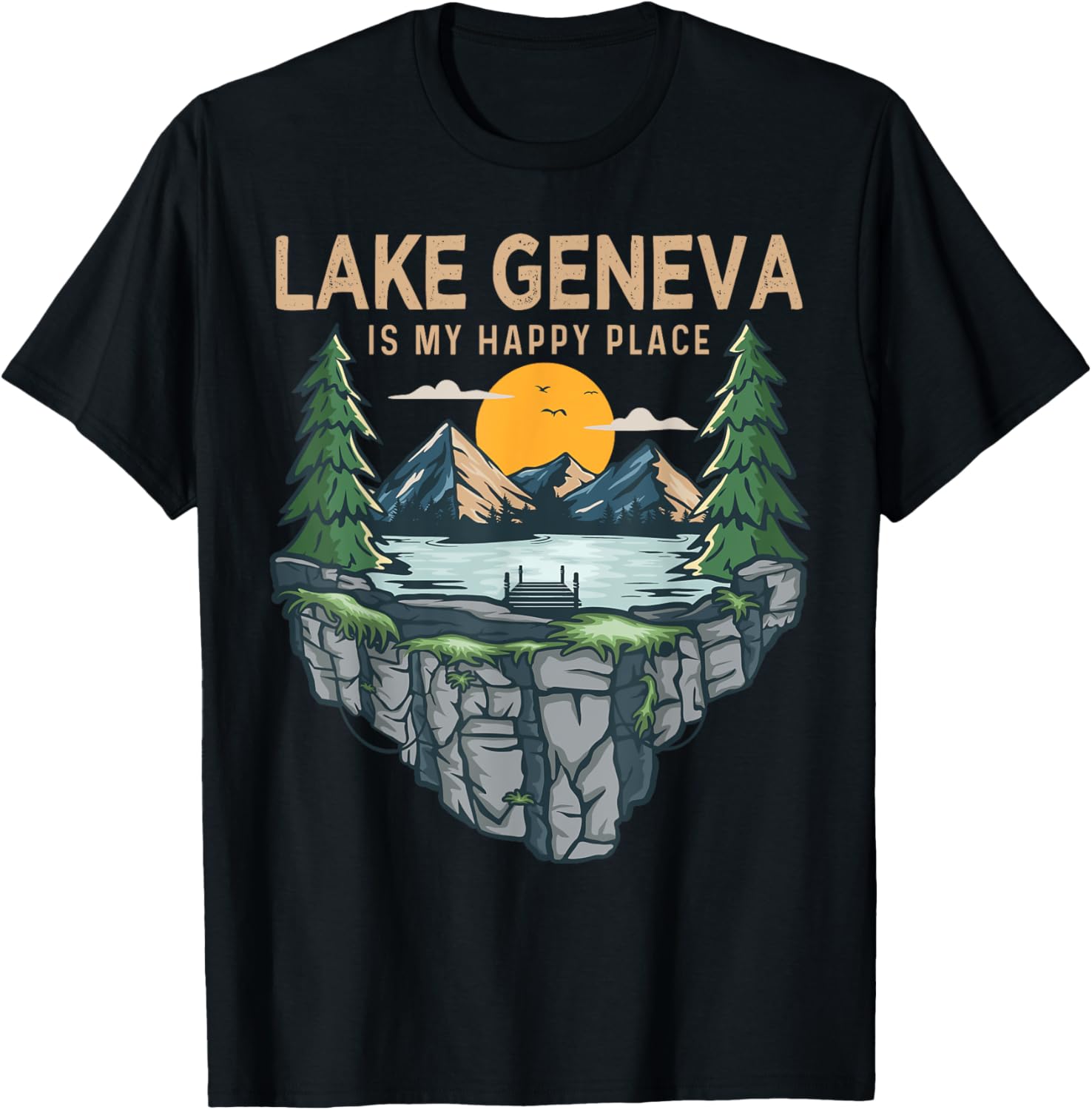 Fishing Boating Camping - My Happy Place Lake Geneva Apparel | Trending 2025 | High CTR Boost