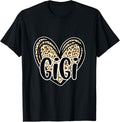 Cute Gigi Women s Leopard Cheetah Print Heart Grandmother Apparel Premium Print Gift Ready