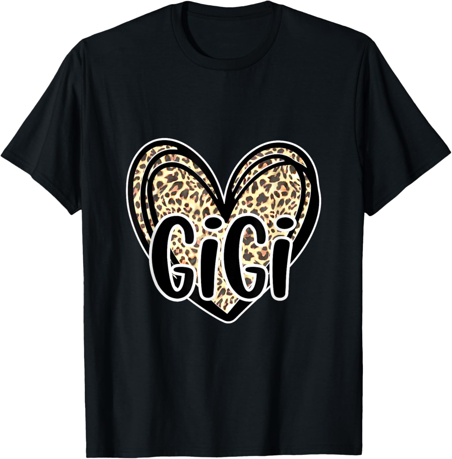 Cute Gigi Women s Leopard Cheetah Print Heart Grandmother Apparel Premium Print Gift Ready