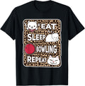 Eat Sleep Bowling Repeat Boys Girl Kids Bowling Lover Outfit Apparel Viral TikTok Find Everyday Wear