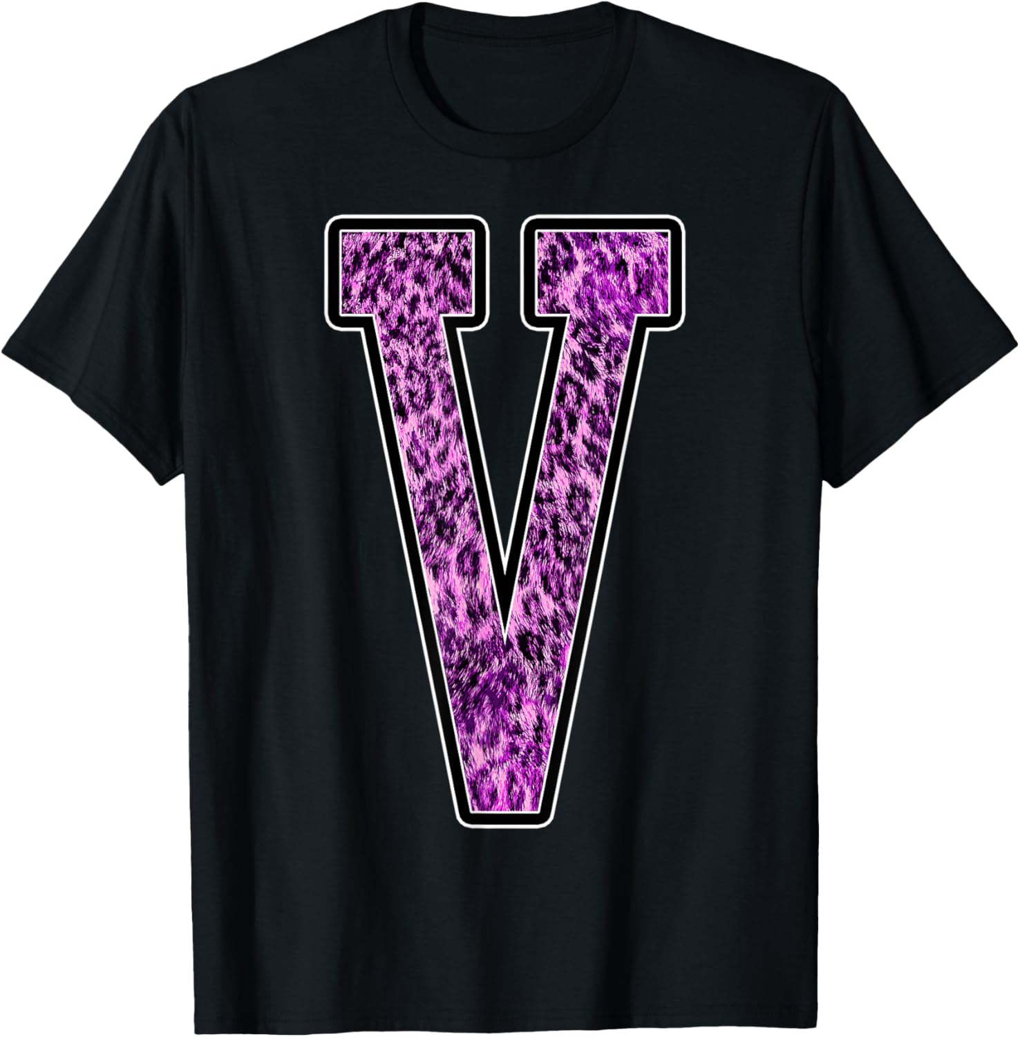Leopard Cheetah Print Capital Letter V Monogram Initial Pink Apparel Viral TikTok Find US Top Pick