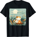 Awesome Fire Place with Cat for camping Season T-Shirt for Men Women Kids T-Shirt | High Search Volume | Customer Favorite
