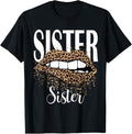 Cool Lips Bite Kiss Me Leopard Print Cheetah Sister Tee T Shirt Trending US Best Seller Look