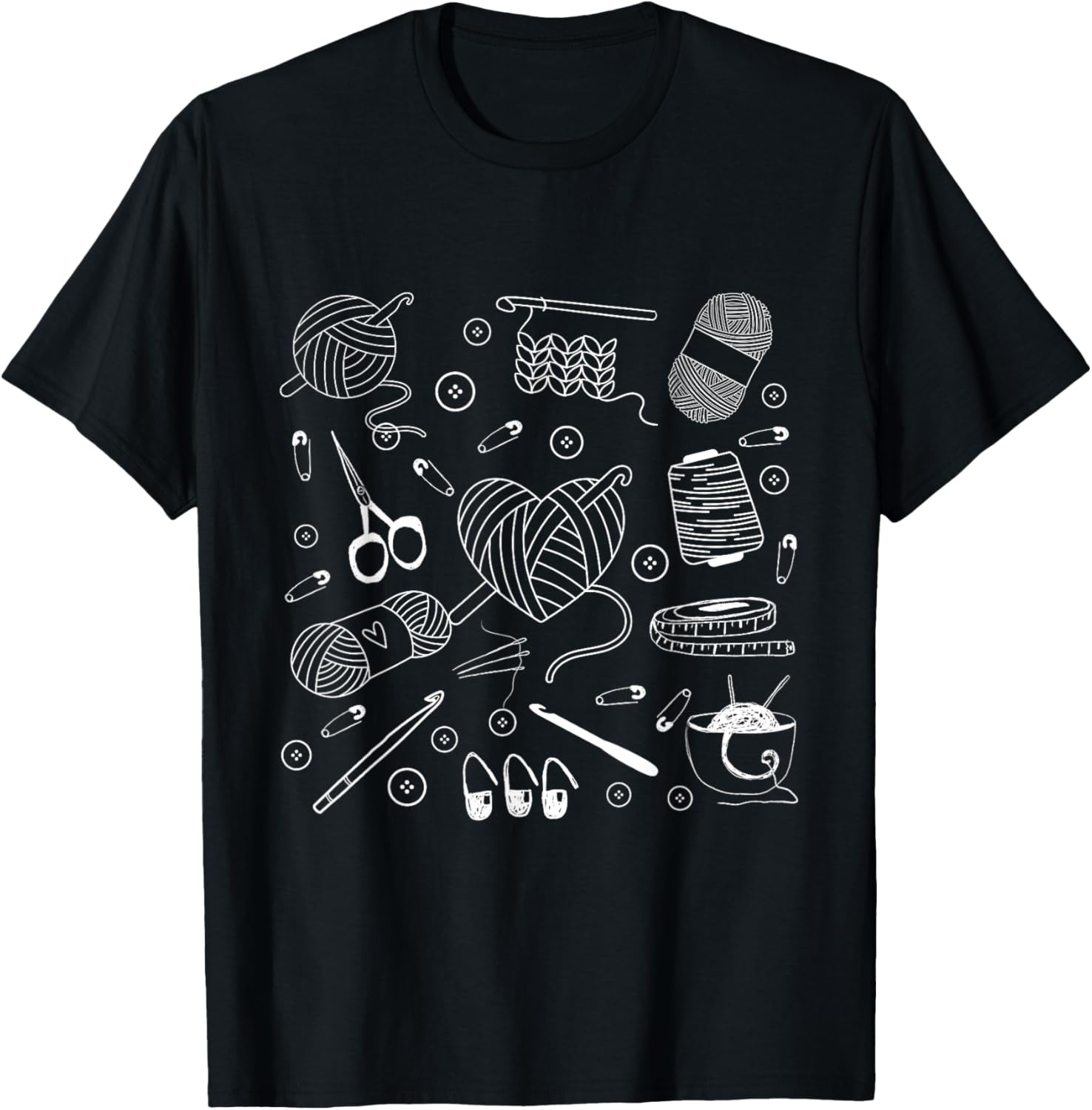 Knitting Doodles Cute Crocheter Icons for Yarn Lover Yarn Supply | Trending 2025 | Perfect for Crafters