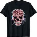 Leopard Skull Graphic Cheetah Animal Print Lover Cute Cool Apparel Comfort Fit Fan Favorite
