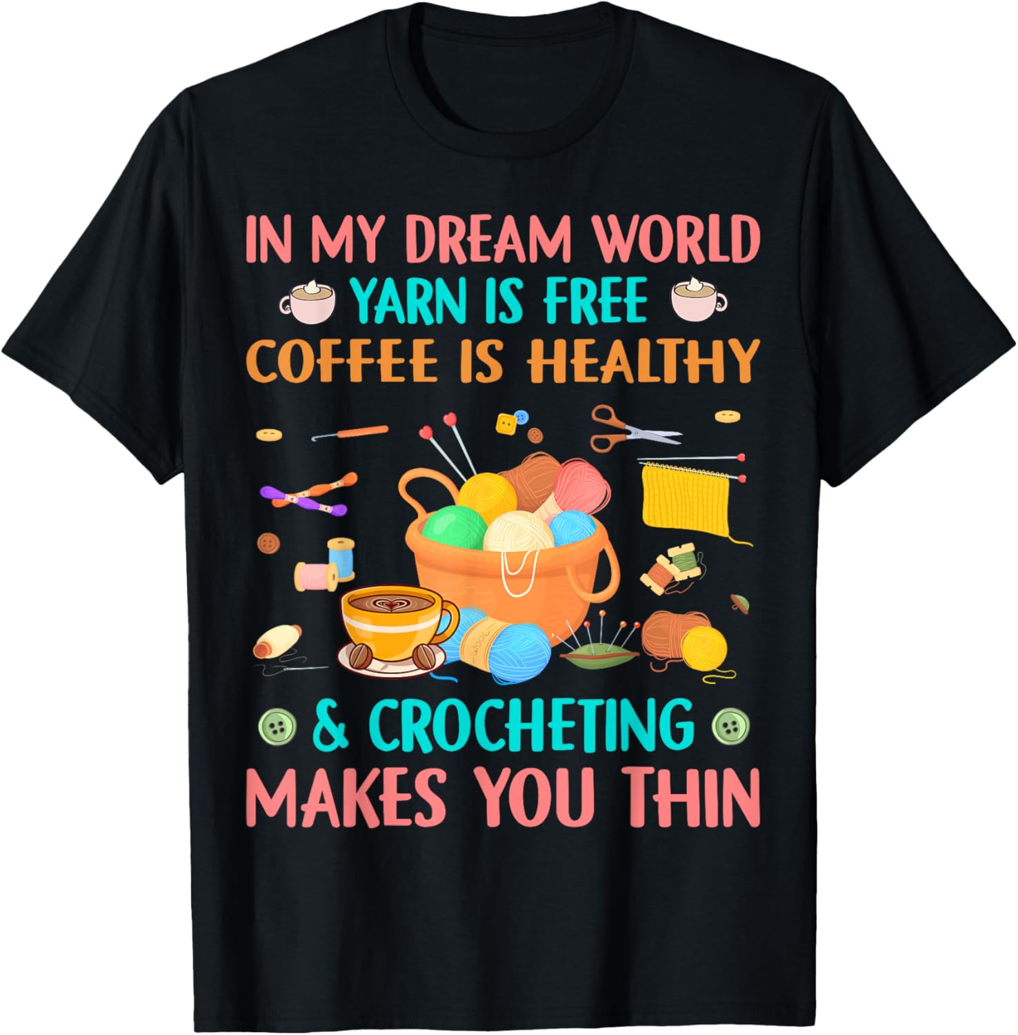 Crochet Yarn and Coffee Lover Crochet Hook Crocheting Yarn Yarn Supply | Trending 2025 | Perfect for Crafters