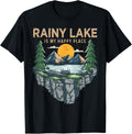 Fishing Boating Camping - My Happy Place Rainy Lake Apparel | High Search Volume | Perfect Gift Choice