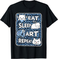Eat Sleep Art Repeat Art Lover Outfit Artist Art Teacher Art Apparel Viral TikTok Find Gift Ready