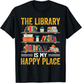 The Library Is My Happy Place I Librarian Apparel | Premium Quality | Aesthetic Casual Look