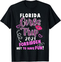 Florida Girls Trip 2021 Vacation Pink Lips Leopard Print Apparel Streetwear Style Hot Right Now
