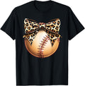 Cute Leopard Cheetah Print Ribbon Bow Baseball Mom Sister Apparel Premium Print US Top Pick