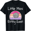 Little Miss Knitting Queen Funny Knitter Crochet Yarn Yarn Supply | Top Rated | Customer Favorite