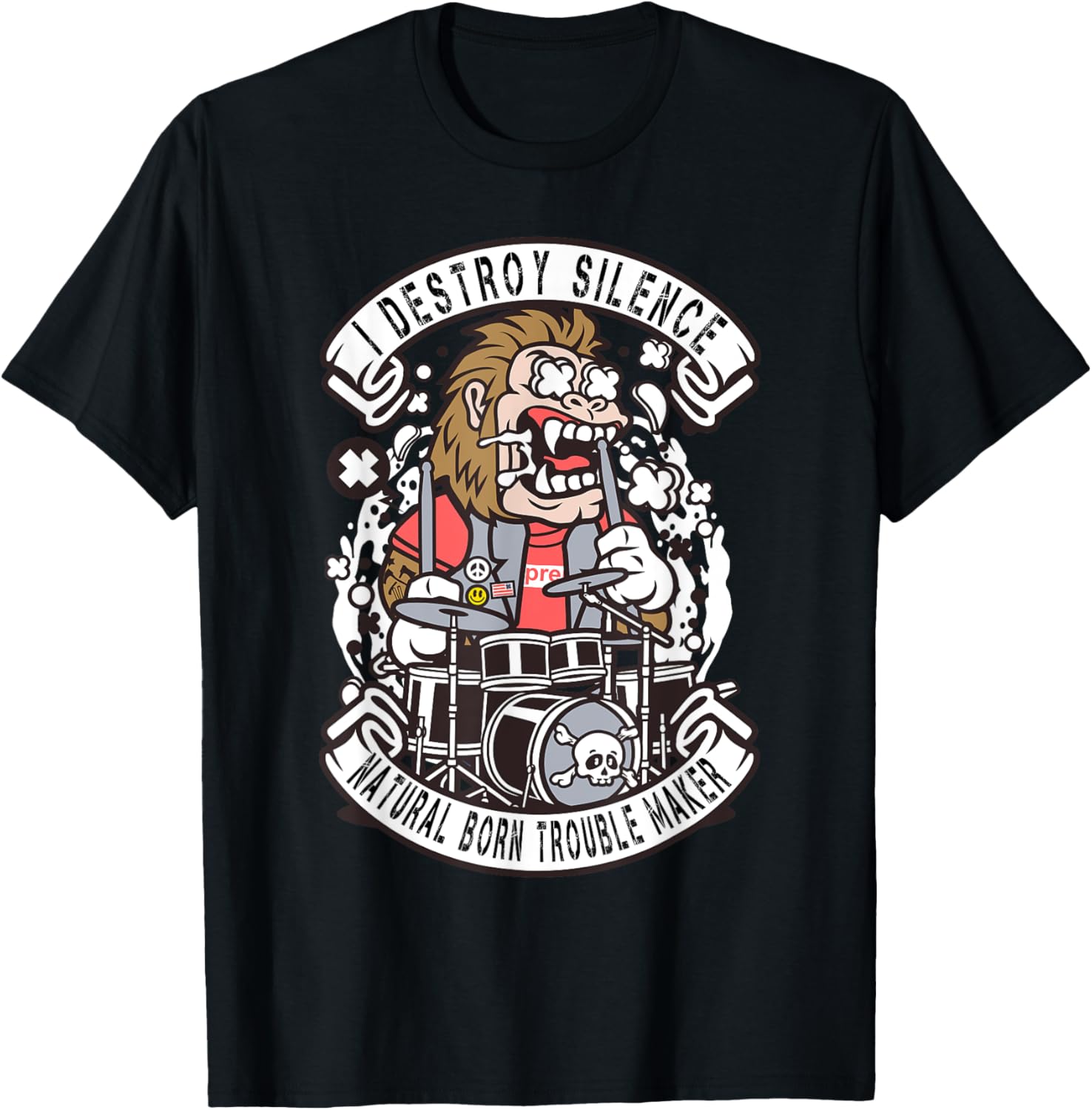 I destroy silence. Natural Born Trouble Maker Apparel | US Viral Style | Must-Have Style