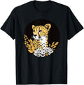 Elegant Cheetah Floral Nature Scene Apparel Comfort Fit Everyday Wear