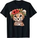 Cute Cheetah With Flower Crown Apparel Premium Print Gift Ready
