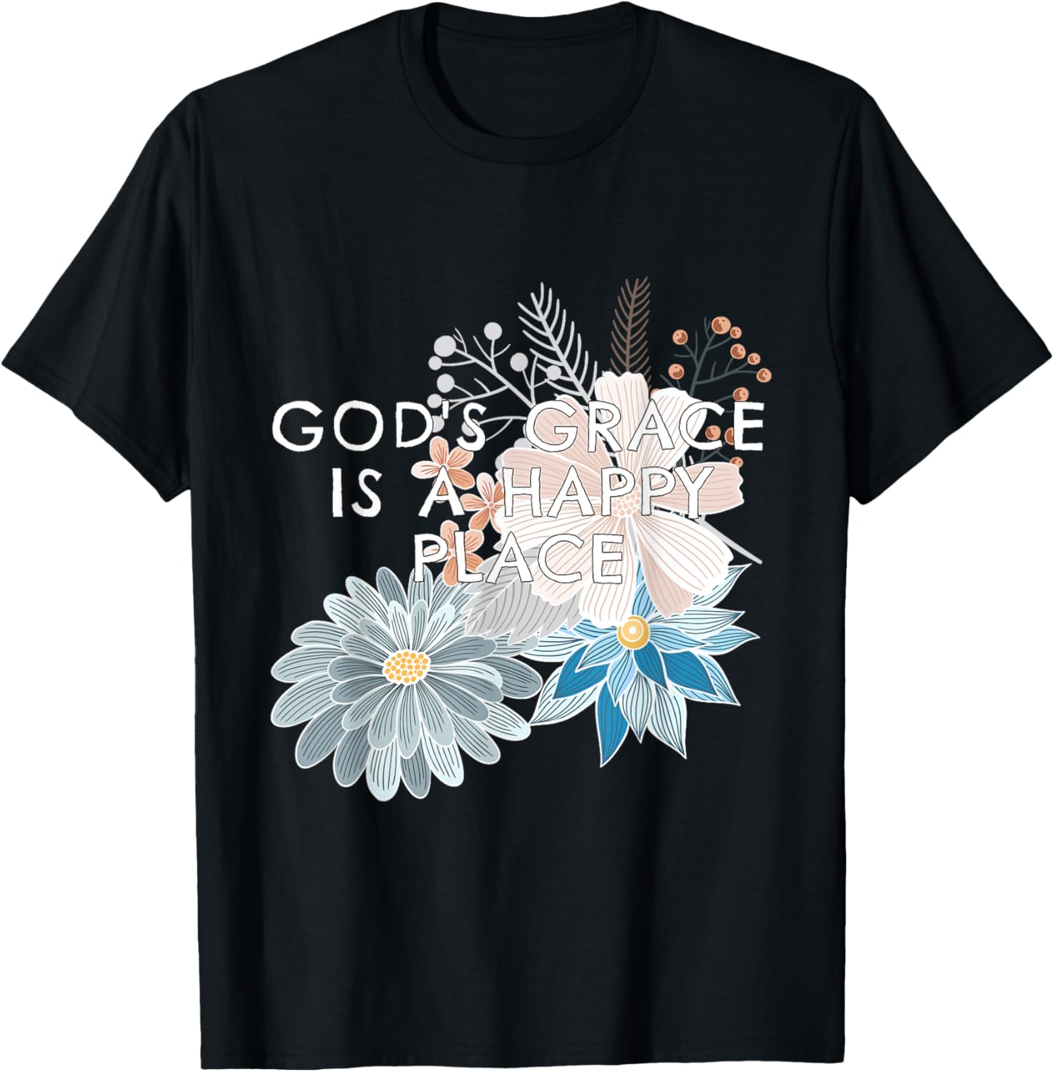 God's grace is a happy place Apparel | High Search Volume | Aesthetic Casual Look