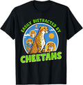 Easily Distracted By Cheetahs Apparel Premium Print US Top Pick