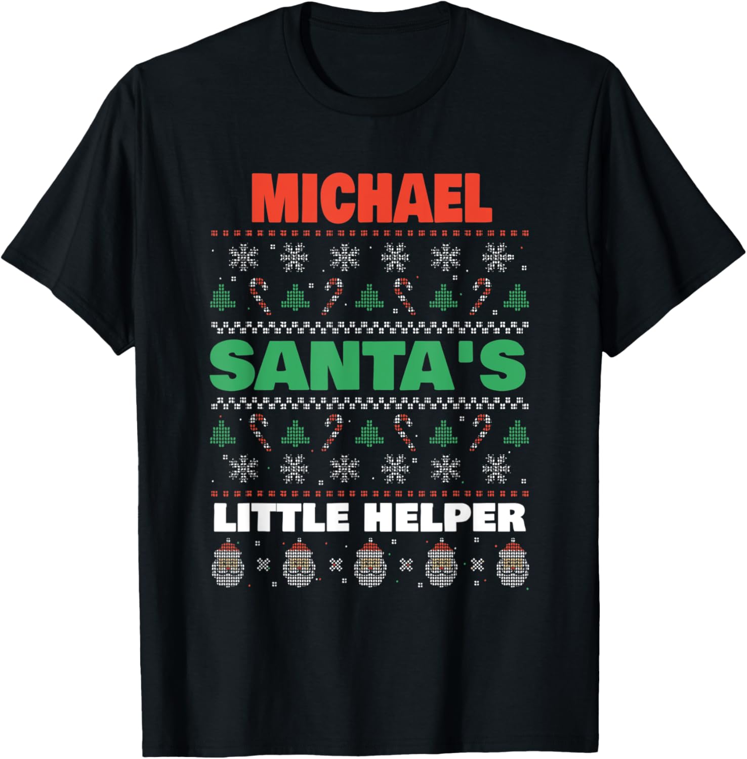 Michael Santa's Little Helper Funny Michael Name Christmas Apparel | Perfect Gift Idea