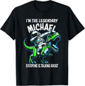 I'm The Legendary Michael Funny Astronaut Dinosaur Cartoon Apparel | Everyday Casual Wear