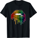 Womens Cool Lips Bite Kiss Me Leopard Print Colorful Cheetah Apparel Premium Print Best Seller Look