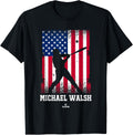 American Flag Swing Michael Walsh Prospect Baseball Fan Gear Apparel | Viral Streetwear Style