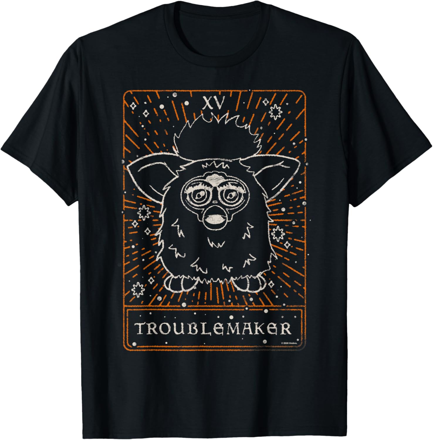 Furby Halloween Celestial Tarot Card Trouble Maker Outline Apparel | High Search Volume | Aesthetic Fit