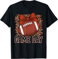 Leopard Cheetah Print Pattern Football Bow Game Day Football Apparel Streetwear Style Fan Favorite