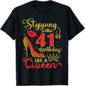 My 41st Birthday Like A Queen Cheetah Print Birthday Queen Apparel Trending US Fan Favorite