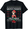 SANTA u2019S favorite milk maker Ugly sweater Christmas Sweater | Best Seller Pick | Comfort Daily Wear