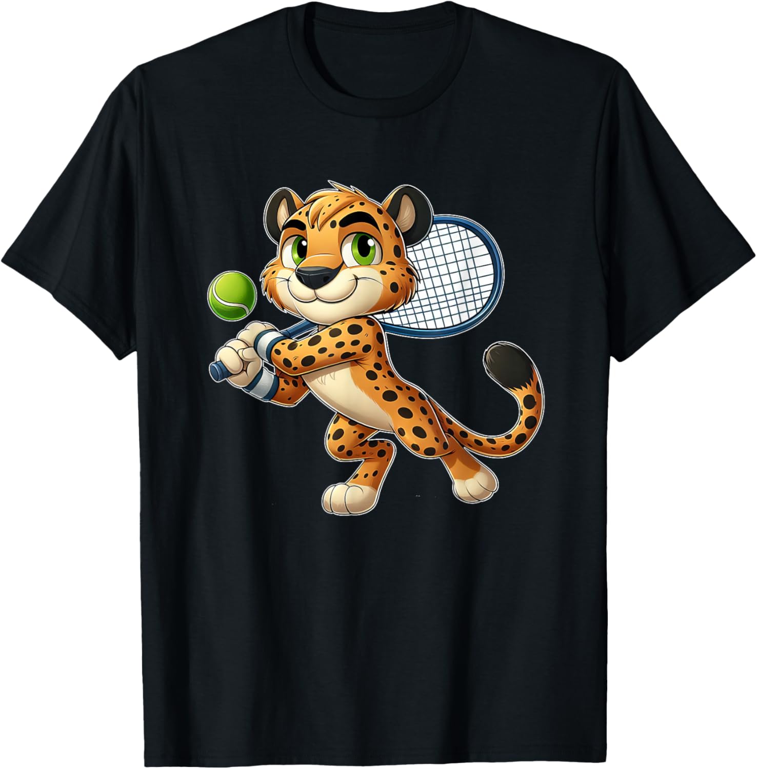 Cheetah Cat Tennis Player Design Apparel Comfort Fit Fan Favorite