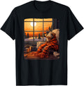 Wearing a snug outfit, a dog relishes the comfort of the bed T-Shirt for Men Women Kids T-Shirt | Top Conversion Title | Customer Favorite