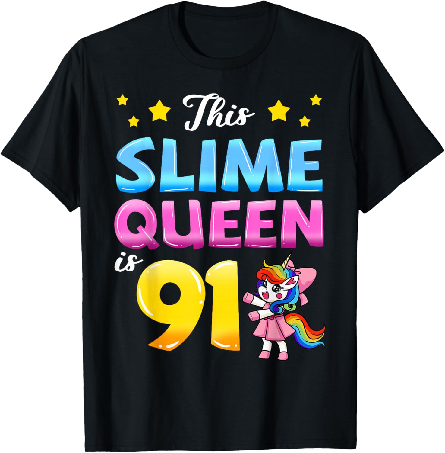 Slime Queen 91st Birthday Crafter Sensory Play Squish Maker Apparel | Premium Quality | Aesthetic Fit
