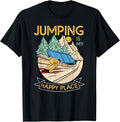 Jumping Is My Happy Place For Winter Sports Fans Apparel | Top Conversion Title | Aesthetic Casual Look