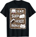 Eat Sleep Hockey Repeat Boys Girls Kids Hockey Lover Outfit Apparel Premium Print Hot Right Now