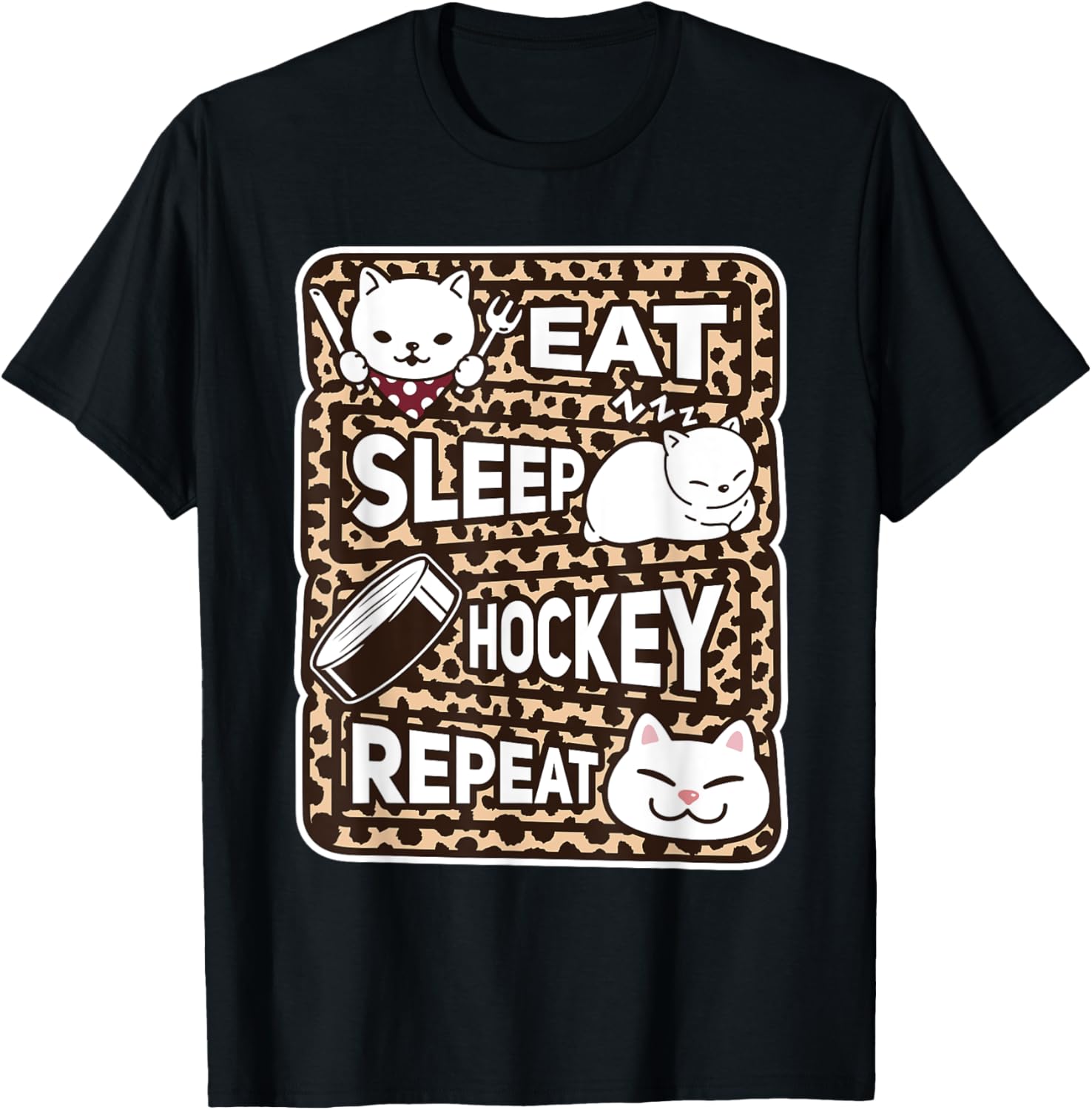 Eat Sleep Hockey Repeat Boys Girls Kids Hockey Lover Outfit Apparel Premium Print Hot Right Now