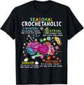 Seasonal Crochetaholic Crochet Crocheter Yarn Lover Tee T-Shirt | Viral US Pick | Best Seller Choice