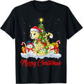Cheetah Xmas Tree Lighting Santa Cheetah Christmas Apparel Comfort Fit US Top Pick