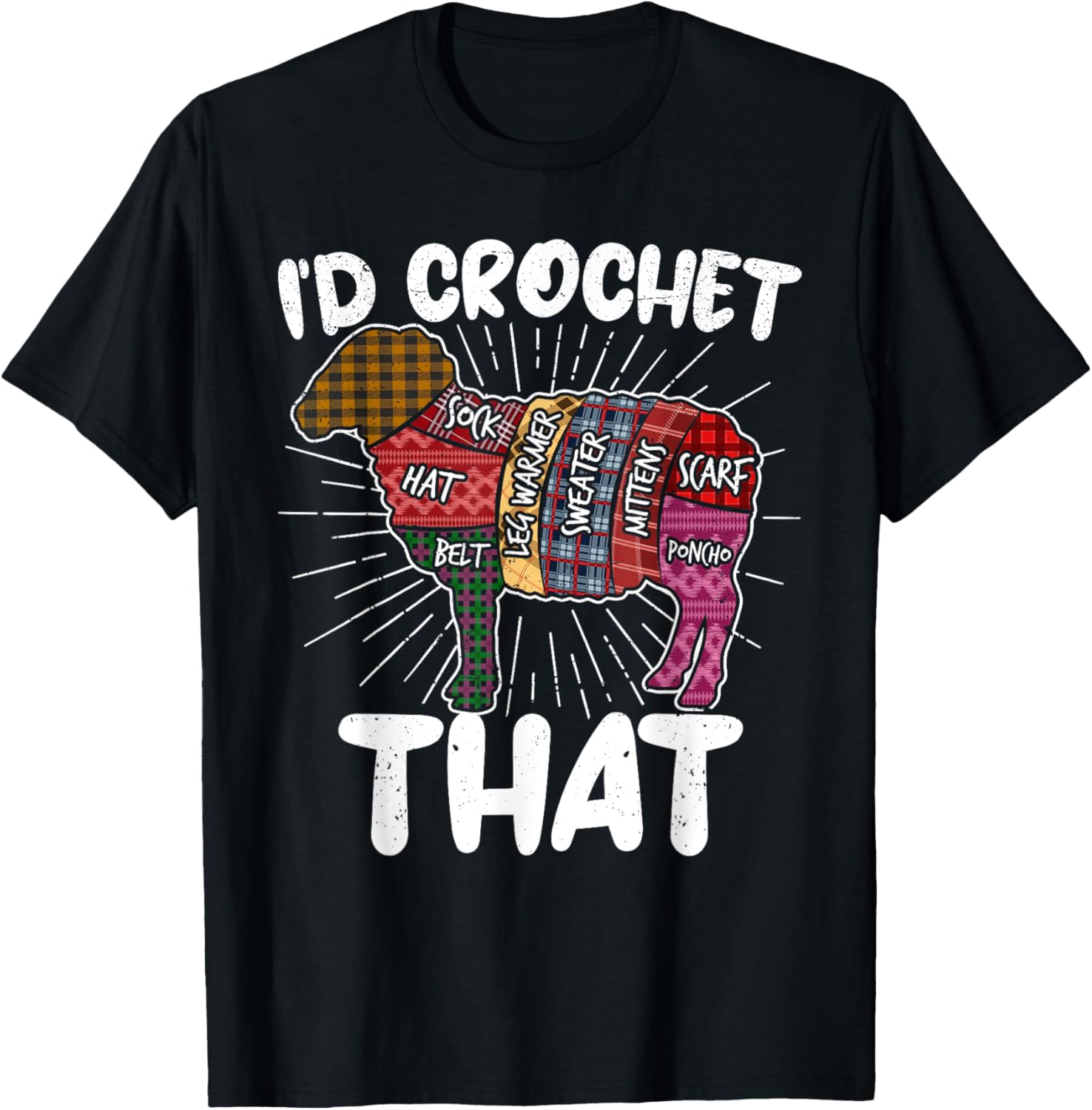 I'd Crochet that Funny Crochet Sheep Yarn Crocheters Women Yarn Supply | Viral US Pick | Best Seller Choice