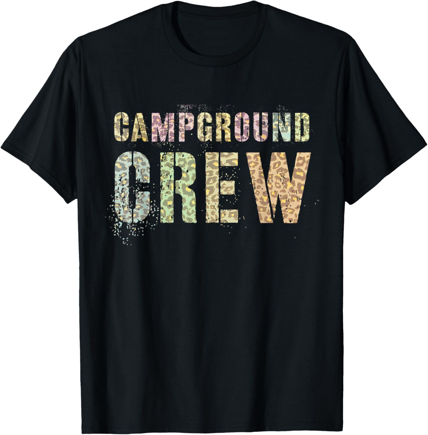 CAMPGROUND CREW Leopard Print Host Summer Counselor Teacher Apparel Viral TikTok Find Fan Favorite