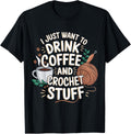 Drink Coffee and Crochet Lover Fun Yarn Art for Crafters Yarn Supply | Premium Quality | Perfect for Crafters