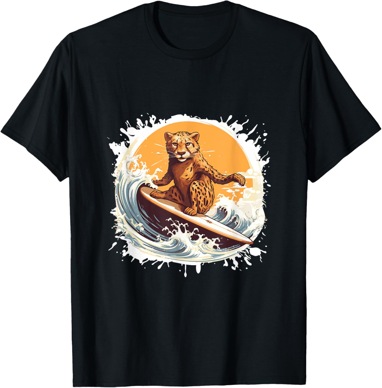 Cheetah Surfing Animal Sport Surfer Apparel Viral TikTok Find Best Seller Look